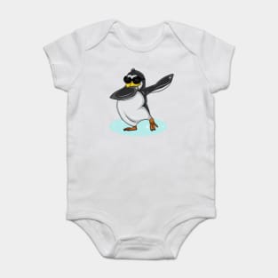 'Dabbing Dancing Penguin' Funny Dabbing Animal Gift Baby Bodysuit